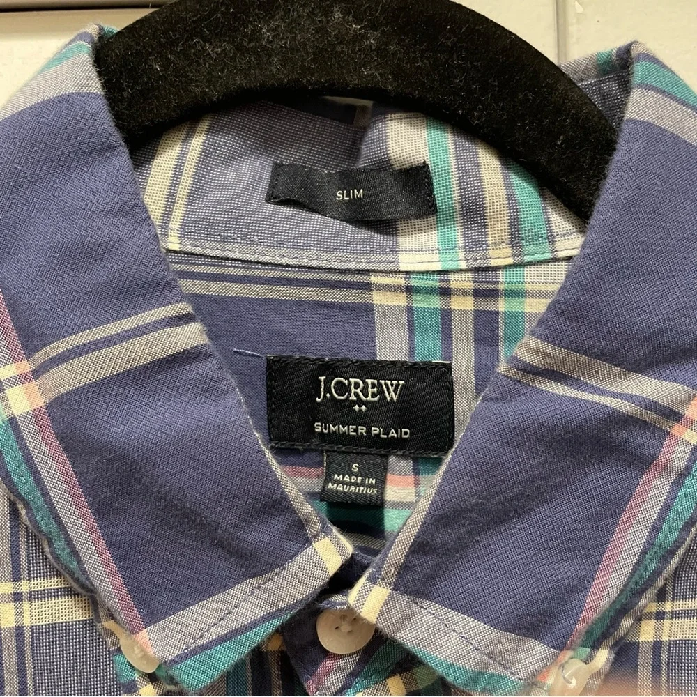 J. Crew Plaid Shirt - Blue/White/Pink